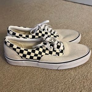 Black and white checkerboard, size 10.5 vans